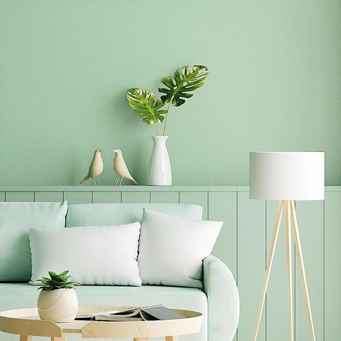 Yancorp 16"x120" Matte Green Contact Papaer Peel and Stick Wallpaper Vinyl Wrap Countertop Wallpapers Waterproof for Cabinets Drawers Bedroom Kitchen Self-Adhesive Wallpaper
