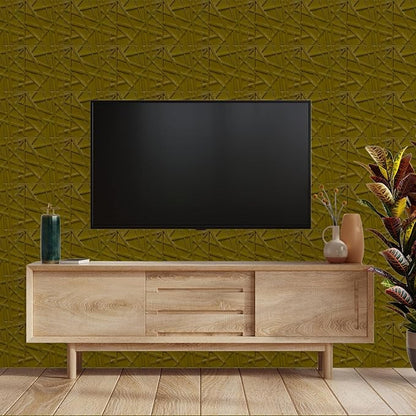 3D Wall Panels for Interior Wall Decor, 11.8''x11.8'' 33 Pack Accent Textured Wall Panels for Living Room, Gaming Room, TV Background, Cover 32 Sq.Ft (Brushed Gold)
