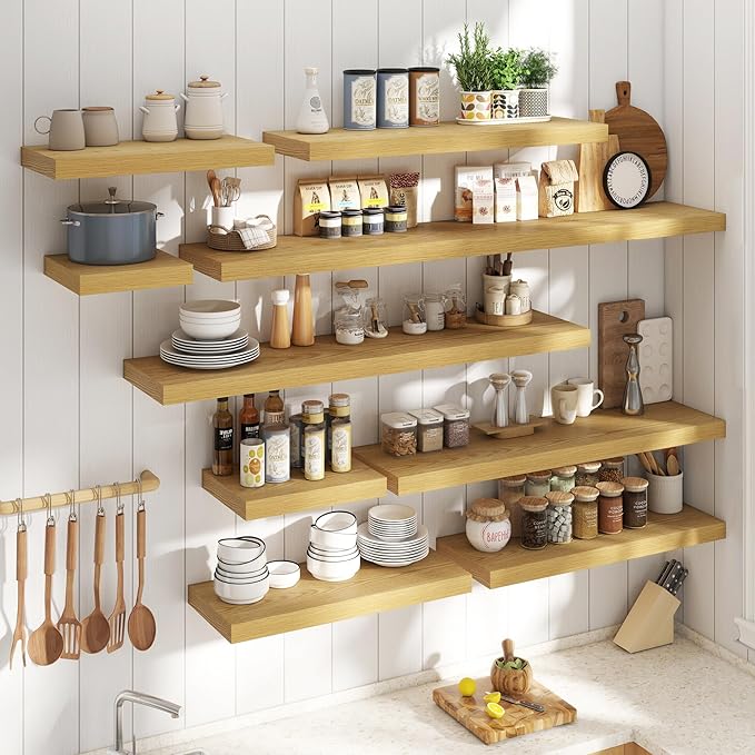 55 Inch Long Floating Shelves for Wall Set of 2, 12