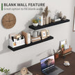 Marsmiles Wood Floating Shelves for Wall Set of 2, 36 Inch Wide Rustic Wooden Floating Shelves, Invisible Wall Mounted Display for Living Room Bedroom Kitchen Bathroom Office, White