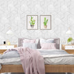 WENMER Geometric Hexagon Wallpaper Contact Paper 17.7 Inch x 394 Inch Geometric Hexagon Silver Peel and Stick Wallpaper Removable Vinyl Film for Home Drawer Shelf Use
