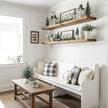 Modern Timber Craft Reclaimed Wood Floating Wall Shelf | Solid Rustic American Barnwood, Floating Shelf Brackets | 2.75