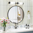 PROHOMEWARE Black Round Bathroom Mirrors, 20 inch Circle Wall Mounted Hanging Mirror for Entryway, Living Room, Hallway, Bathroom, Bedroom