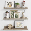Axeman Picture Ledge Shelf | 24 Inch Grey Floating Shelves Set of 3 | Rustic Grey Wall Shelves with Lip | 24