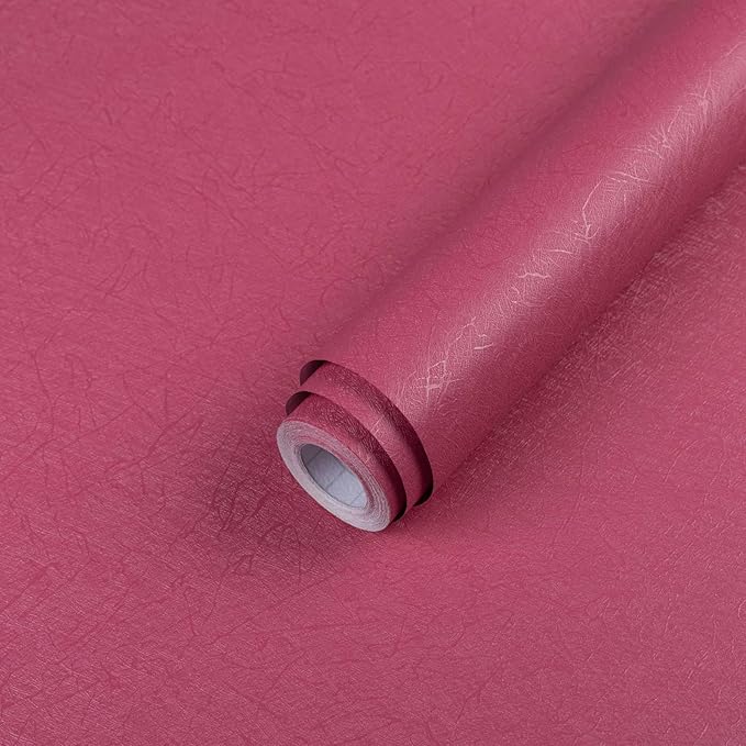 Rose Red Peel and Stick Self Adhesive Wallpaper - Removable Waterproof Bathroom Countertop Contact Paper 15.7" X 196.8" - Kitchen Vinyl Wrap for Cabinet Countertops - Wall Cover Counter Top Paper