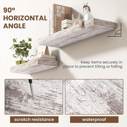 48 Inch Floating Shelves for Wall 1 Pack, 48" Wall Shelves for Books, Storage, Decor, Wall Mounted Floating Shelf with Invisible Brackets for Kitchen, Living Room, Rustic