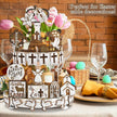 Amyhill 31 Pcs Religious Easter Tiered Tray Decor Christian Easter Decorations He is Risen Christian Wooden Signs Farmhouse Cross Lily Dove Table Decor for Home Kitchen Shelf Coffee Bar