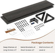 Axeman 55 Inch Floating Shelves | 8 Inch Deep Black Wall Shelves Set of 2 | 55