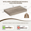 16 Inch Floating Shelves, 3D Textured Wood Grain, 16