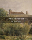 InSimSea Framed Canvas Wall Art Vintage Decor, Home Decor Classical Scenery Landscape Cottage Paintings Prints, Large Prints Artwork, Wall Decorations for Living Room Bathroom, 24