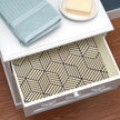 WENMER 17.71 Inchx 118 Inch Geometric Hexagon Wallpaper Contact Paper Peel and Stick Brown and Black Hexagon Removable Self Adhesive Wallpaper Vinyl Film Shelf Paper & Drawer Liner Roll for Home Use