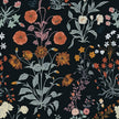 Floral Peel and Stick Wallpaper Vintage Wallpaper Dark Blue Wall Paper Wildflower Contact Paper for Cabinets Vinyl Renter Friendly Waterproof Self-Adhesive Bathroom Kitchen Bedroom 78.7