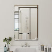 Rectangular Beveled Bathroom Mirrors, 18X26 inch Square Frameless Mirror, Rectangular Frameless Mirrors，Beveled Bathroom Mirror。