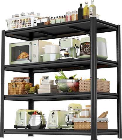 Kitchen Storage Shelves, 5-Tier Adjustable Heavy Duty Metal Kitchen Shelving Unit, Kitchen Appliance Shelf for Storage, Free Standing Organizer Shelf (39.4" W× 15.8" D ×63" H)