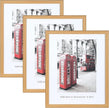 16x20 Frames Set of 3, 16x20 Picture Frames for Wall, Wooden Poster Frames with Plexiglass for Prints, Poster, and Art (Natural Wood)