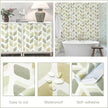 Boho Peel and Stick Wallpaper Checkered Contact Paper Neutral Geometric Wall Paper Modern Self Adhesive Removable Wallpaper for Bathroom Kitchen Cabinets Waterproof(Green/Yellow,17.3in X 32.8ft)