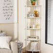 5-Tier Corner Shelf Stand Marble White 50.2