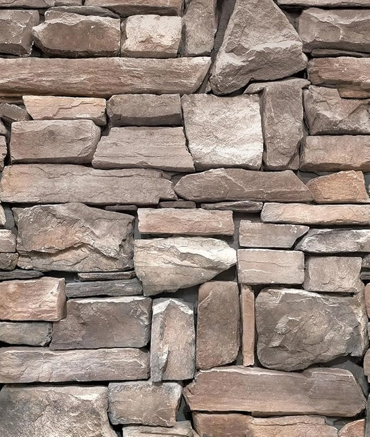 tiltil Stone Wallpaper Peel and Stick Brick Contact Paper Backsplash 17.7" X 78.8" Self Adhesive Wallpaper Removable Stone Decorative Wall Paper for Bedroom Countertops Cabinet Decor Vinyl Roll