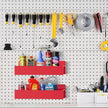 Magnetic Spice Rack Organizer for Fridge Seasoning Organizer for Kitchen storage with Screw Magnetic Shelf with Hook for Refrigerator and Oven (4pack1hook-Red)