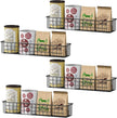4PCS Magnetic Storage Baskets for Refrigerator, Strongly Magnet Spice Rack, Fridge Storage Shelf, Great for Kitchen and Pantry