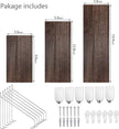 MITIME Floating Shelves Set of 3 Rustic Solid Wood Floating Shelf Wall Storage Shelves for Living Room, Bedroom, Bathroom, Kitchen Laundry, Office.no Drill Shelf.(Retro Color L+M+S)