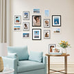 Vittanly 15 Pack Picture Frames Collage Wall Decor, Multi Sizes Including 3pcs 8x10, 6pcs 5x7 and 6pcs 4x6 Photo Frames, Gallery Frame Set for Wall or Tabletop Display, Black, Grey and White