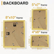 Vittanly Picture Frames Set of 10, Picture Frames Collage Wall Decor with Two 8x10, Four 5x7, and Four 4x6 Photo Frames, Gallery Wall Frame Set for Wall or Tabletop Display, Gold