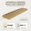 48 Inch Floating Shelves | 12 Inch Deep Oak Floating Shelves Set of 2 | 48