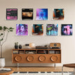 6 Pack 12Inch Vinyl Wall Mount Shelves, Crystal-Clear Acrylic Floating Wall Shelves, Vinyl Holder, Record Storage, Wall Display, Magazine Holder, Album Display