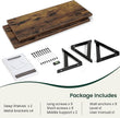 Floating Shelves, 12 Inch Deep Rustic Wood Wall Storage, 36W x 12D Wall Shelves Set of 2, Heavy Duty Metal Brackets, Large Industrial Book Shelf for Living Room, Kitchen, Bedroom, Brown