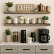 Solid Wood Floating Shelves 48 Inch, Walnut Floating Shelf for Wall Mounted, Solid Wooden Wall Shelves for Living Room Bedroom & Kitchen, Heavy Duty Bracket,Walnut Finish, 48 x 8x2, Set of 2