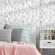 WENMER Gray Leaf Wallpaper Floral Peel and Stick Wallpaper 17.7