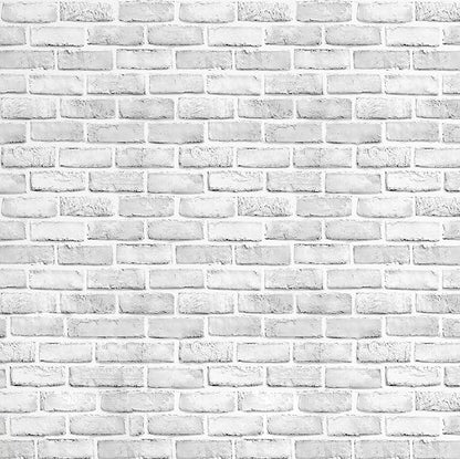 Hopeak White Brick Wallpaper Self-Adhesive Peel and Stick Wallpaper Waterproof and Removable Good for Home Decoration and Furniture Renovation 17.5 x 196 Inch