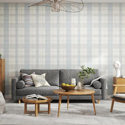 Timeet Modern Peel and Stick Wallpaper Wallpaper Blue Gray Boho Contact Paper Waterproof Self Adhesive Removable Textured Wall Paper for Bedroom Bathroom Cabinets Wall Decor Vinyl 17.3" x 200"
