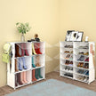 Shoe Rack Organizer, 24 Pair Shoe Storage Cabinet with Door Expandable Plastic Shoe Shelves for Closet,Entryway,Hallway,Bedroom,6 Tier