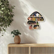 Cute Mushroom Decor, Wooden Floating Mushroom Shelf for Wall, Crystal Display Shelf Rock Gem Stone Display Shelf Wall Mounted