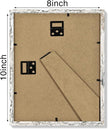 Vittanly 8x10 Picture Frame Set of 4, Display Pictures 5x7 with Mat or 8x10 without Mat, Photo Frames for Wall or Tabletop Display, Distressed White