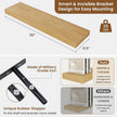 fuqing Floating Shelves for Wall, Wall Mounted Wood Floating Shelf with Invisible Brackets for Living Room, Bathroom, Bedroom, Kitchen Storage and Decor, 30 Inch Set of 2, Oak
