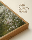 SHENIFY 24x36in Large Vintage Landscape Framed Canvas Wall Art Countryside Flower Field Classic Paintings Farmhouse Bathroom Office Decor - Natural Framed