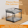 RCHYFEED Spice Organization for Cabinet,2 Tier Pull out Spice Rack Organizer for Inside Cabinets & Pantry, Slide out Heavy Duty Spice Shelf Rack for Kitchen Seasoning (11.5