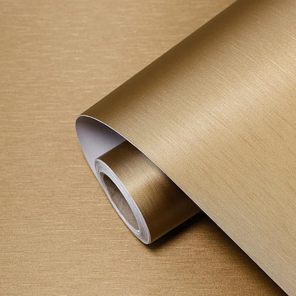 Dark Gold Peel and Stick Wallpaper 15.7 x 1181 Metallic Textured Contact Paper Modern Self Adhesive Thick Texture Vinyl Waterproof Wall Paper for Bedroom Kitchen Cabinets Fridge