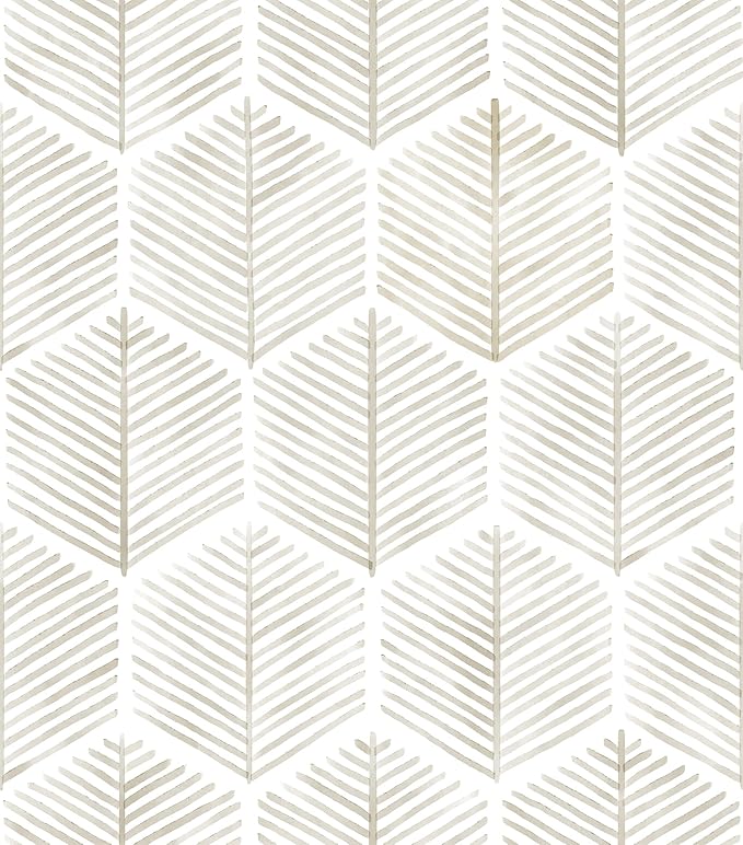 MelunMer Modern Peel and Stick Wallpaper Boho Contact Paper for Cabinets/Drawers 78.8In L 17.3In W Self Adhesive Removable Wallpaper for Bedroom/Bathroom Waterproof Geometric Contact Paper Beige/White
