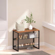 Shoe Rack Organizer - Sturdy Steel Shoe Organizer for Closet Entryway with Spacious Top and Strong Mesh Shelves Industrial Style Standing Storage Shelves (3-Tier 11.8
