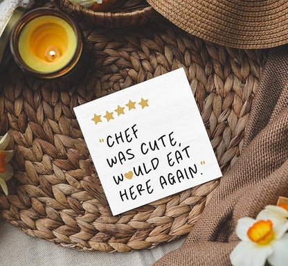 Chef Was Cute Would Eat Here Again Sign, Chef Kitchen Decor Sign, Cute Chef Kitchen Decor Wood Sign Home Decor for Girly Dining Room Restaurant