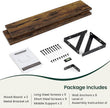 Floating Shelves, 8 Inch Deep Rustic Wood Wall Storage, 36W x 8D Wall Shelves Set of 2, Heavy Duty Metal Brackets, Industrial Book Shelf for Living Room, Kitchen, Bathroom, Bedroom, Brown