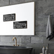 Jetec 2 Pieces Funny Bathroom Signs Bathroom Wall Decor Toilet Wall Accessories Farmhouse Toilet Rustic Wooden Signs, 12x6 Inch(Dark Style)