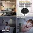 1 Pack Plug in Wall Sconce with Remote Control, Stepless Dimming & Stepless Colors 2700K-6500K, Plug in Wall Light, Swing Arm Wall Lamp with Night Light & Timer, LED Bulb Included