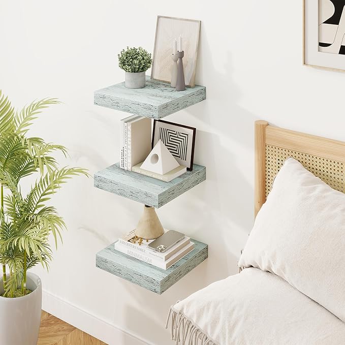 Marsmiles Square Floating Shelves for Wall, 10