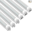 CNSUNWAY LED Shop Lights 2FT, 20W High-Efficiency Under Cabinet Lighting 6500K Cool White, V-Shaped Linkable T8 Shop Light for Workbench, Kitchen, Workshop, Basement, ETL Listed (6 Pack)