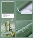 HeloHo Solid Green Wallpaper Matte Textured Peel and Stick Wall Paper Modern Self Adhesive Removable Waterproof Contact Paper for Living Room Bedroom Decor 78.7